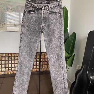 Levis black acid wash jeans